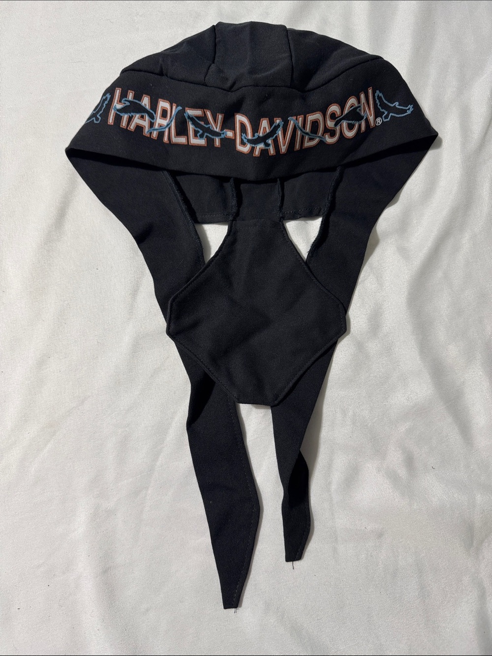 Harley-Davidson Dew Rag Skull Cap Black Motorcycle Biker Head Wrap